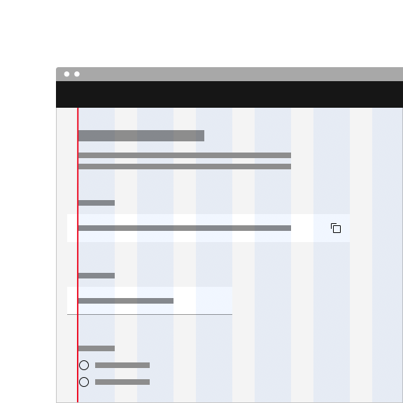 Do not align code snippet text to the grid and hang the container.